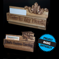 Desk Plaque Business Card Holder